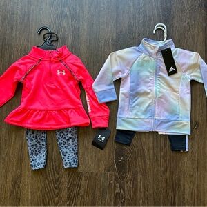 NWT Baby Girls Size 9-12 Month Outfits - Under Armour & Adidas